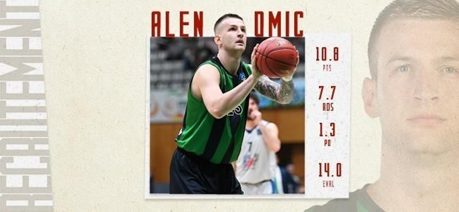 Alen Omic, nuevo jugador del JL Bourg. Alen Omic, nuevo jugador del JL Bourg.