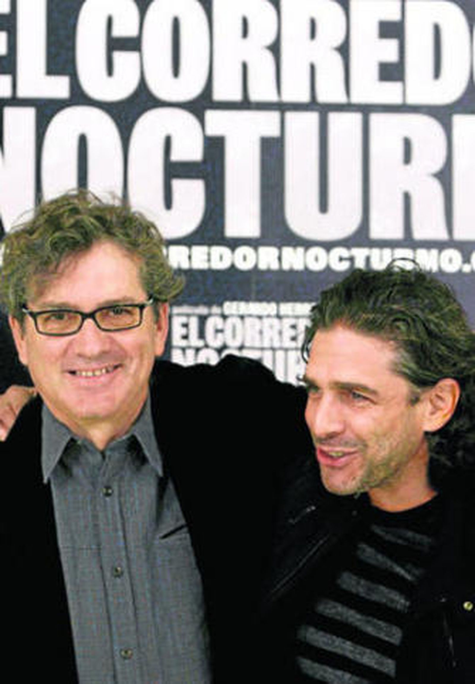 Herrero, junto a Sbaraglia, en la presentación del filme.