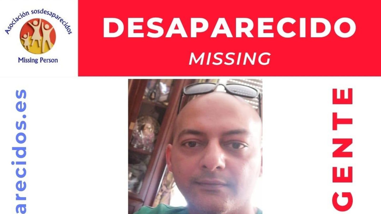 Mensaje de SOS Desaparecidos.