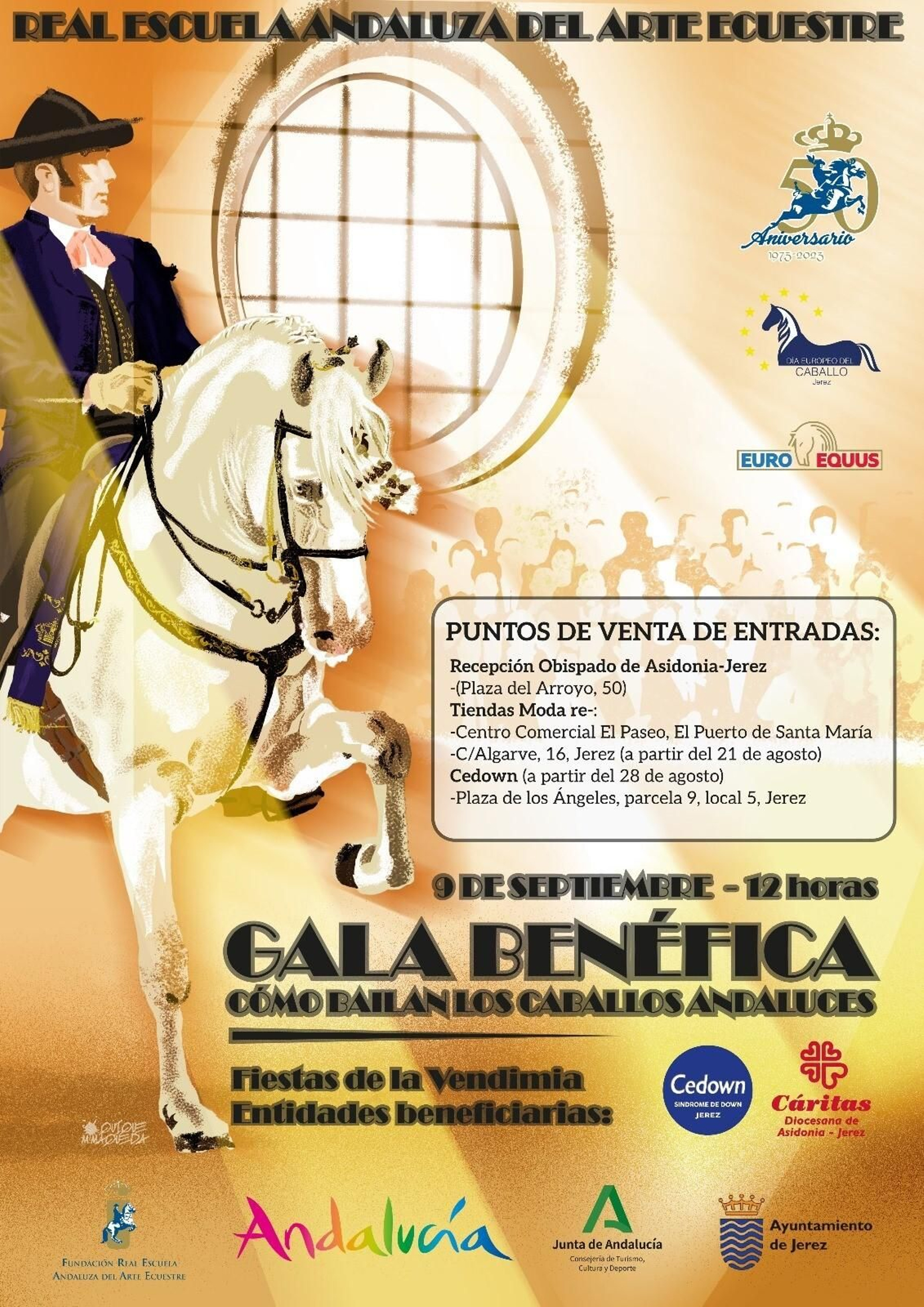 Gala a beneficio de Cedown y Cáritas en la Real Escuela Gala a beneficio de Cedown y Cáritas en la Real Escuela