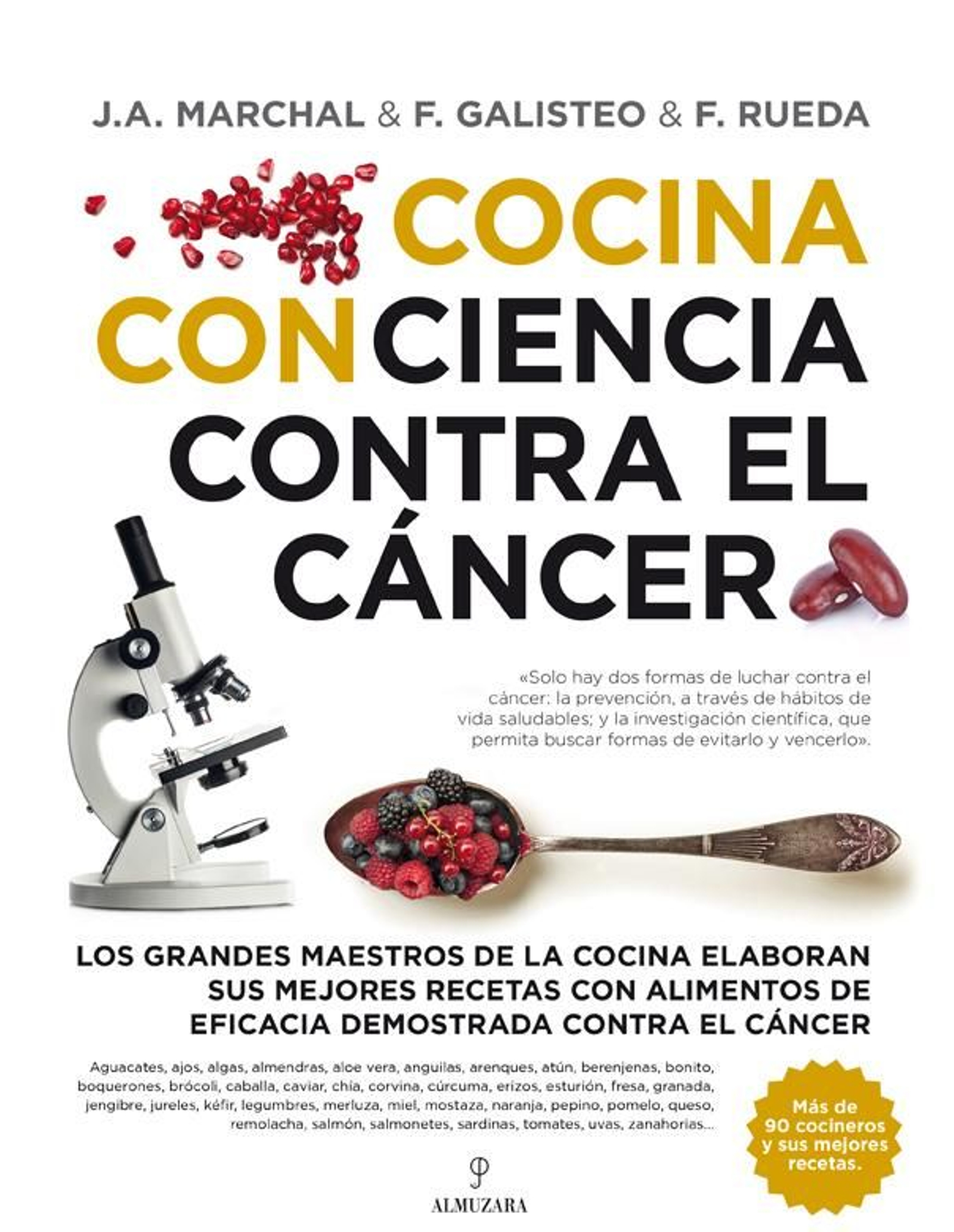Portada del libro 'Cocina con ciencia contra el cáncer'