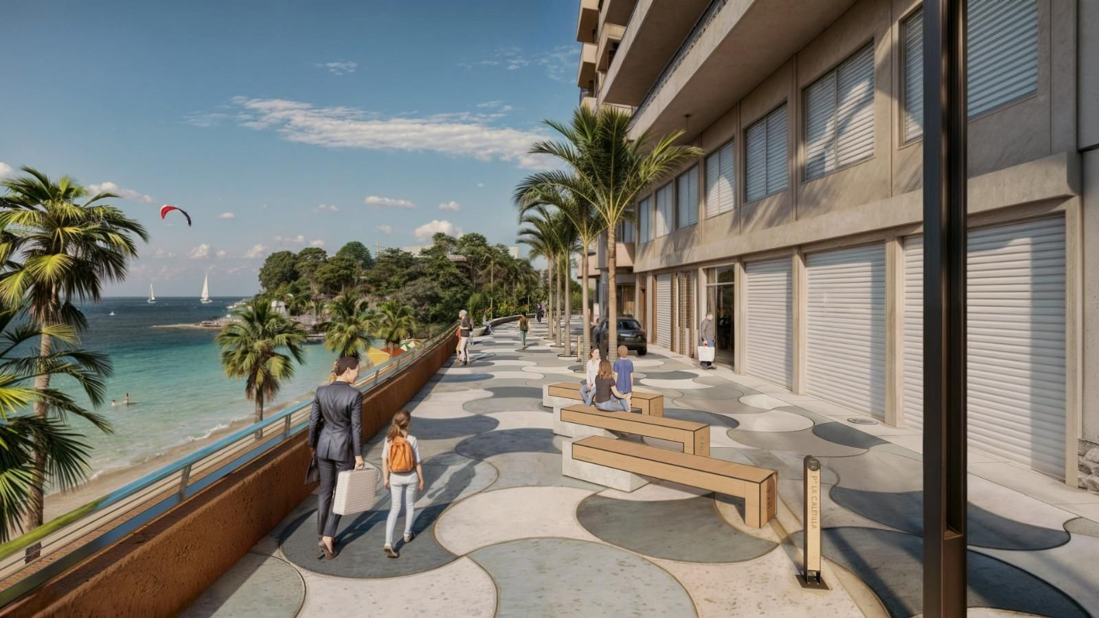 Simulación del futuro Paseo de la Caletilla