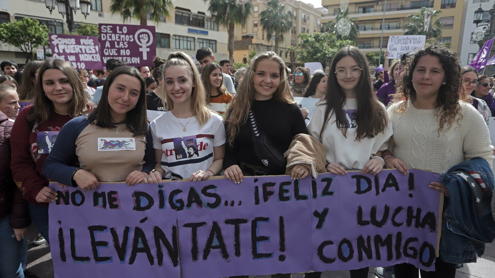 Imágenes de la manifestación  por el Día de la Mujer en Algeciras