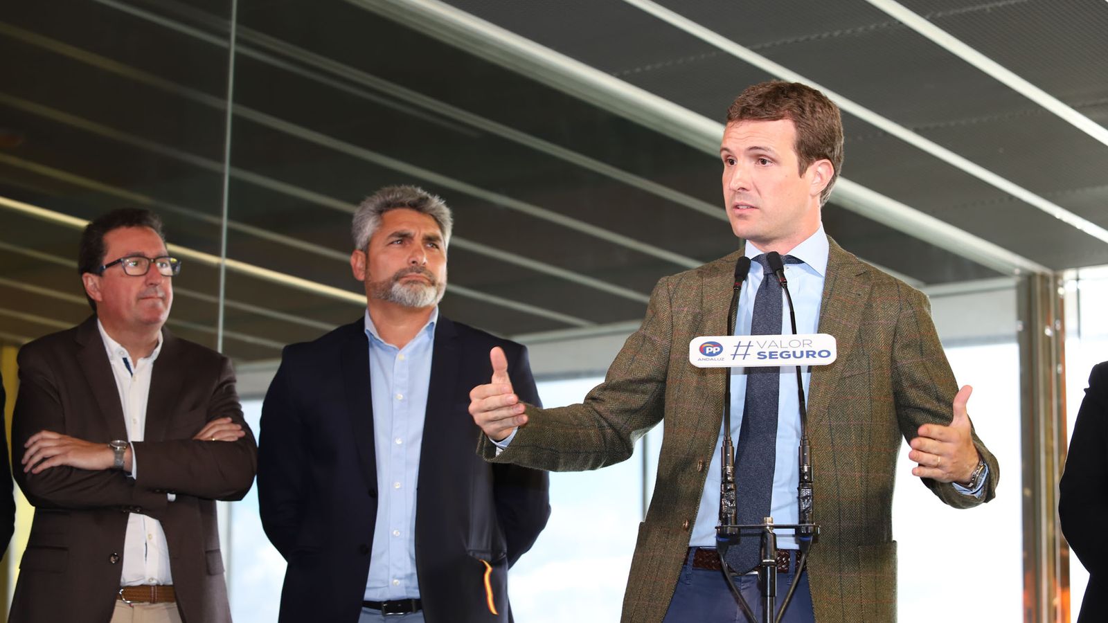 Pablo Casado, ayer en Huelva.