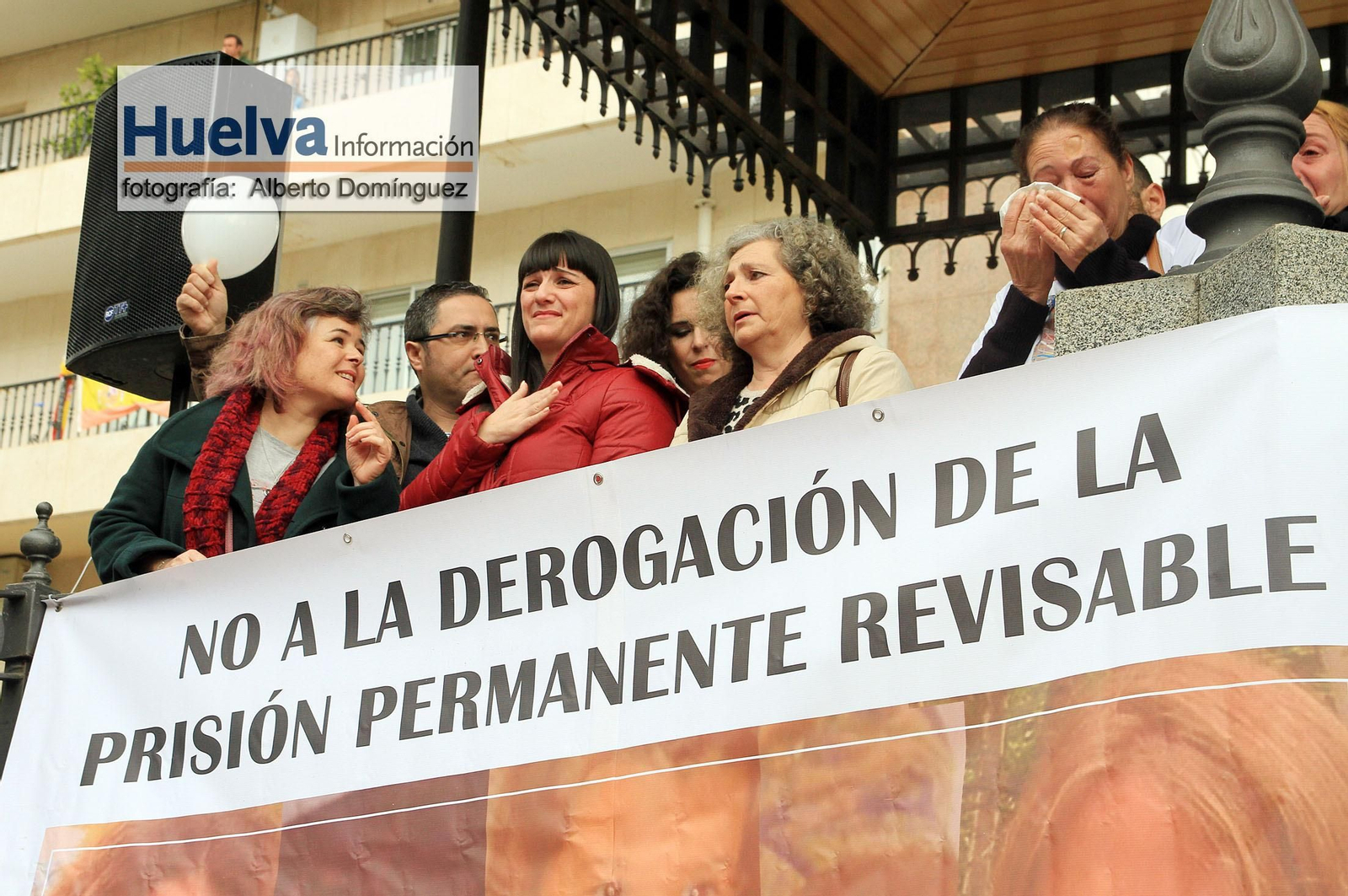Imágenes de la manifestación contra la derogación de la prisión permanente revisable celebrada en Huelva