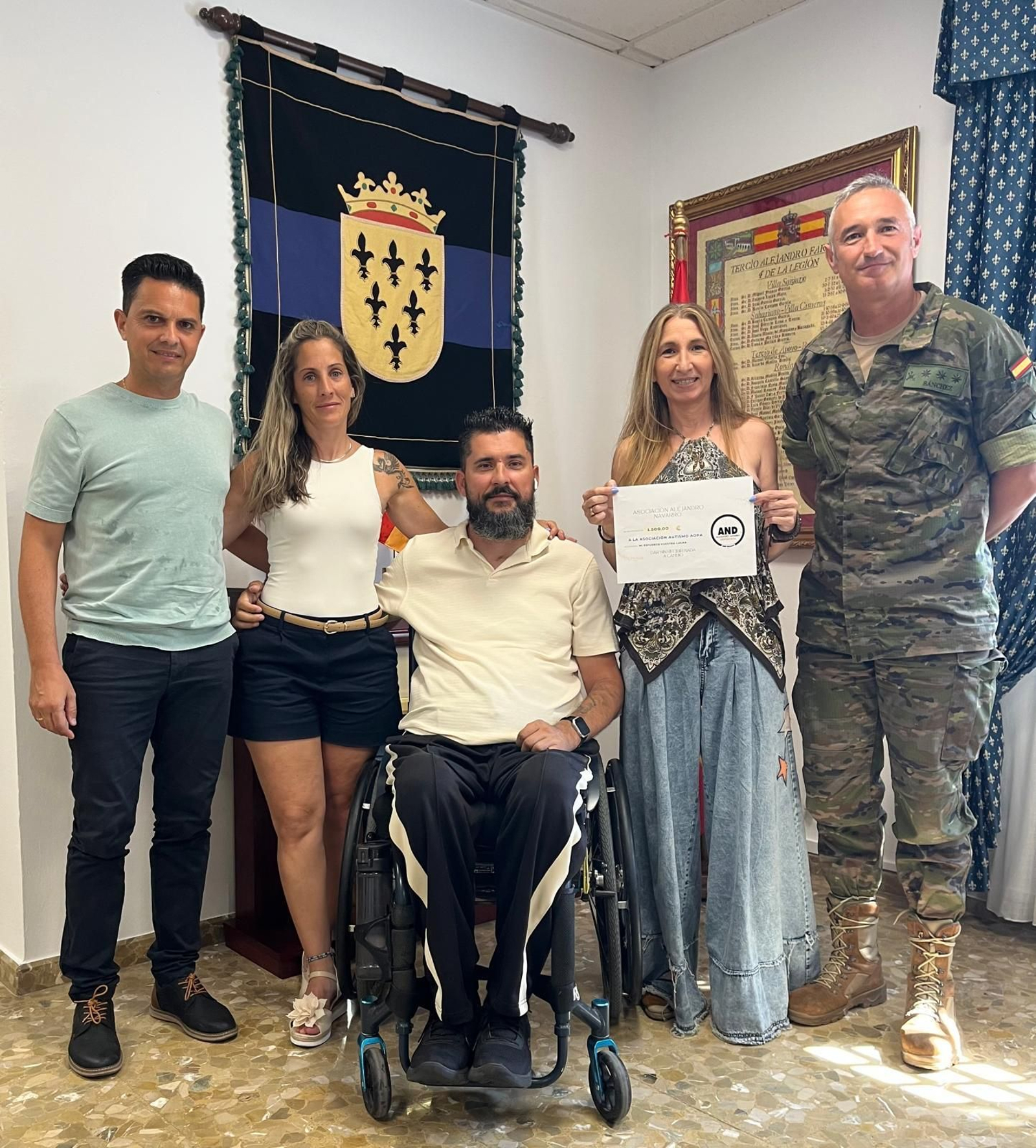 Entrega simbólica del reto solidario 'Mi esfuerzo, vuestra lucha', de Alejandro Navarro.