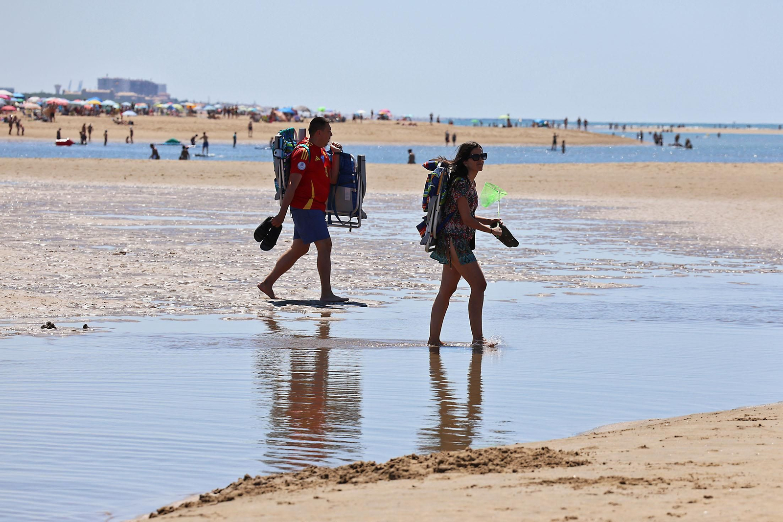Las imágenes del domingo de playa en Huelva