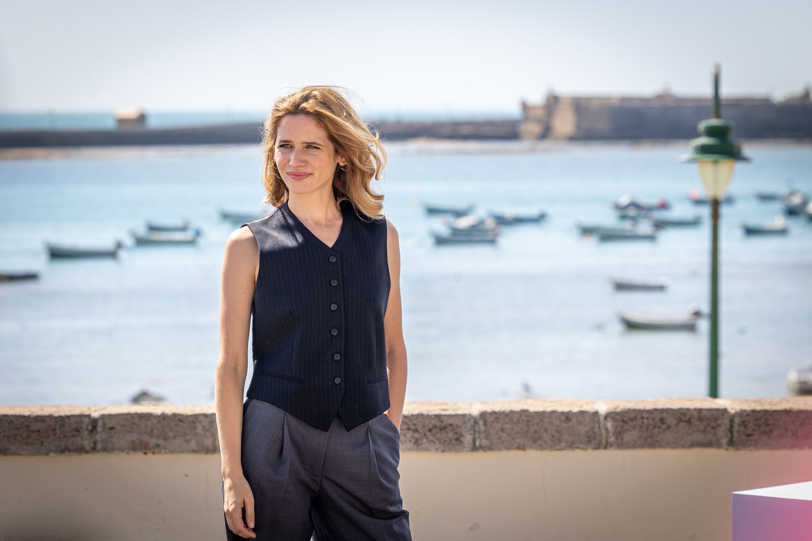 Photocall de Petra Martínez y actores de la serie 'La ley del mar' en La Caleta