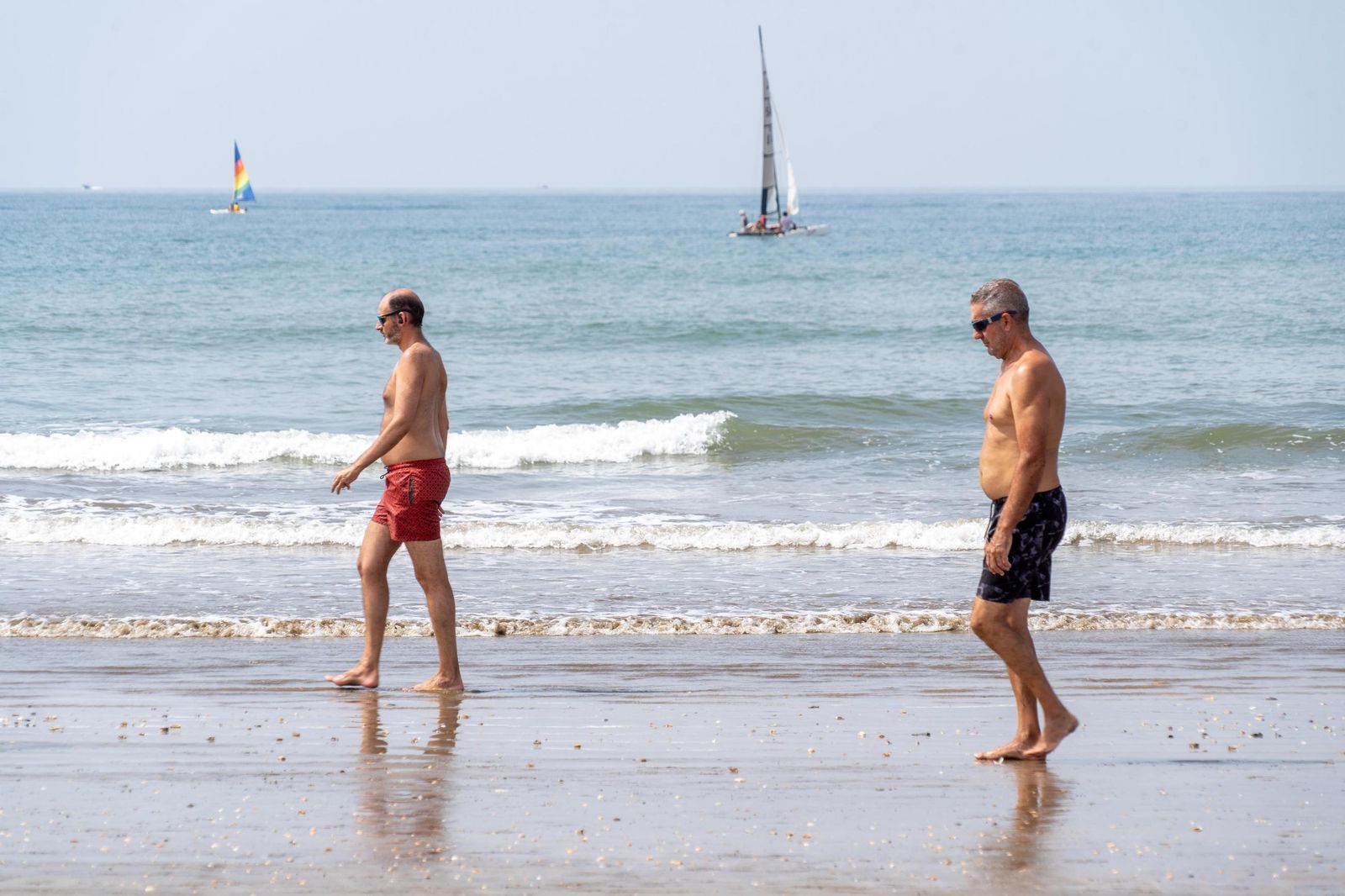 El ambiente de las playas de Huelva el domingo 24 de agosto