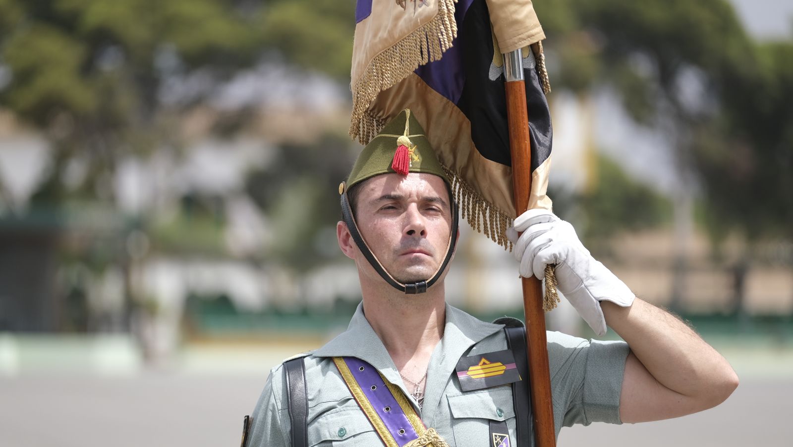 Visita de la Ministra de Defensa Margarita Robles a La Legión Española, en Viator