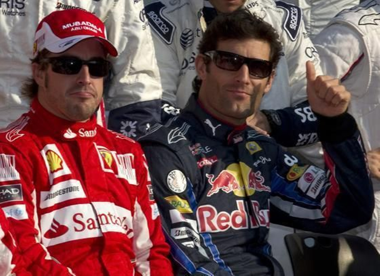 Fernando Alonso y Mark Webber, antes de la carrera de Abu Dhabi.

Foto: Reuters