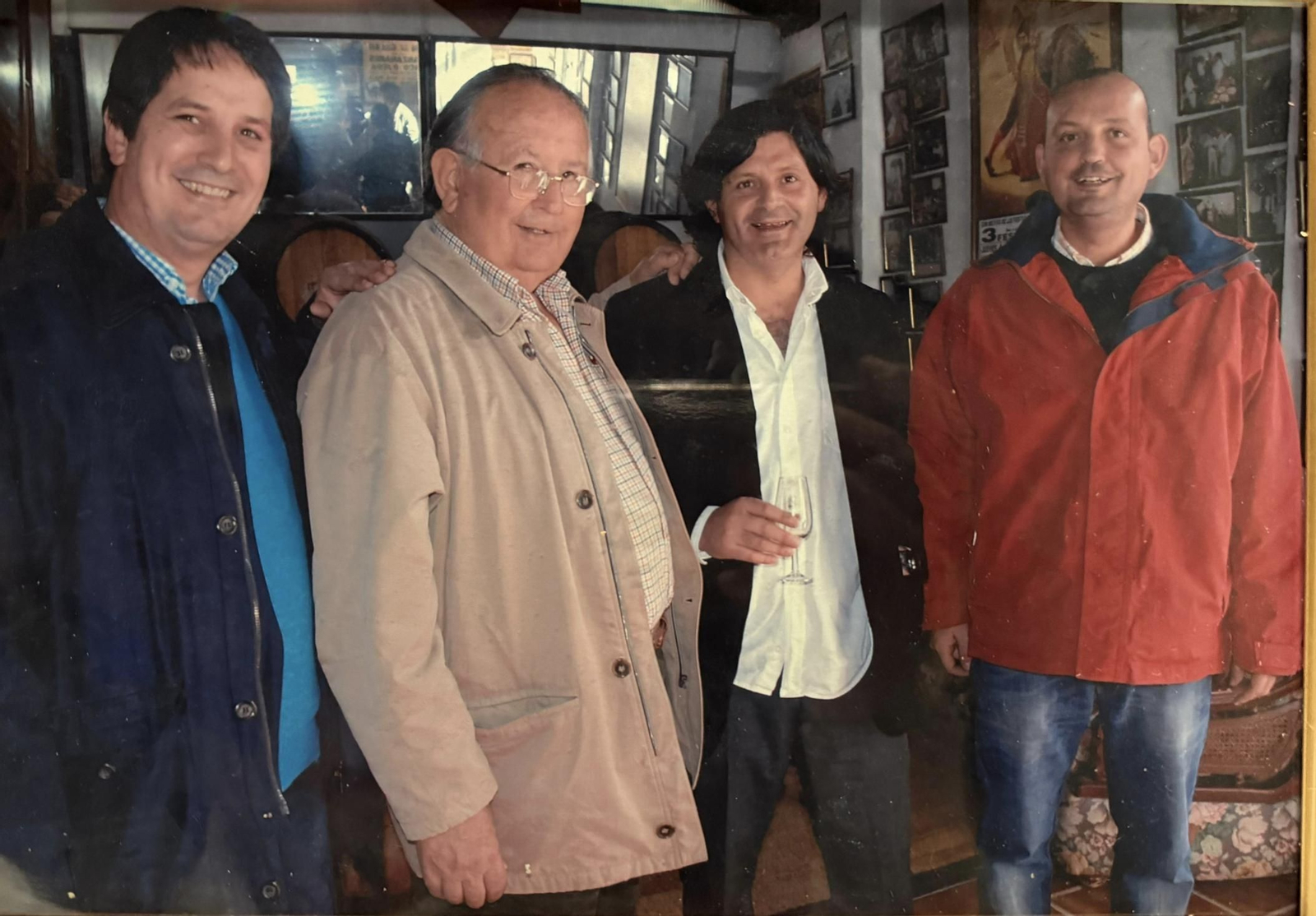 José Rodríguez ‘Xixarito’ (segundo por la izquierda) y sus hijos, Félix, Pepe y Juan Luis.