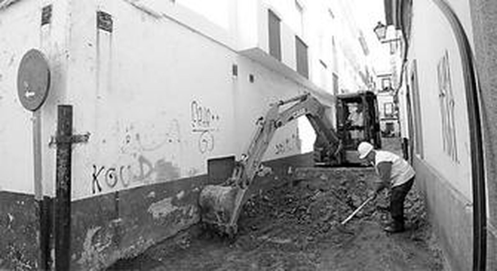 Obras en la calle Sargento Daponte.