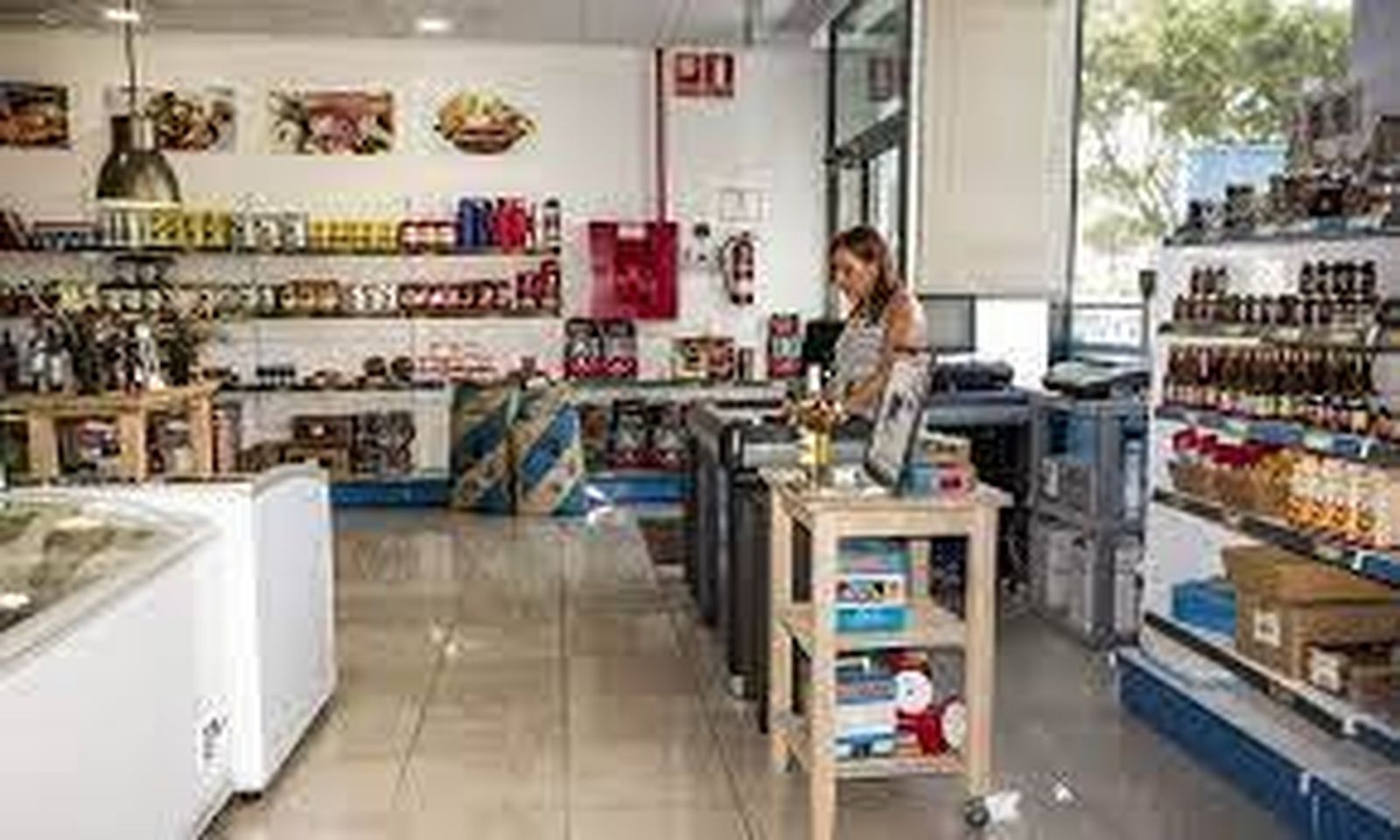 Tienda de la empresa de carnes argentinas atracada este lunes.