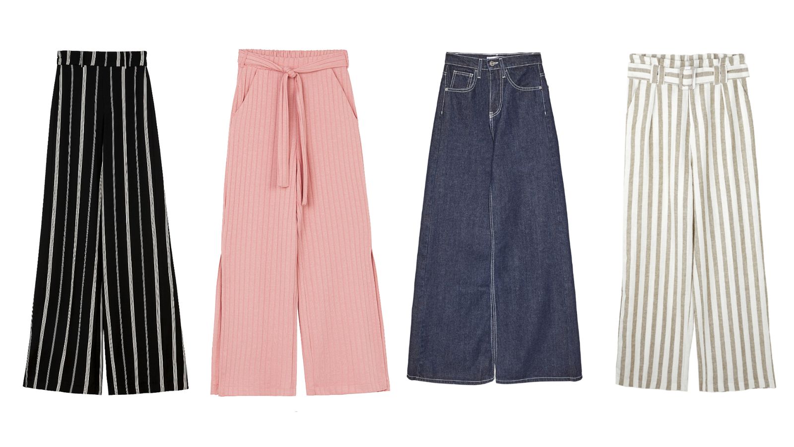 Los dos modelos de la izquierda son de Bershka; los de la derecha de Stradivarius