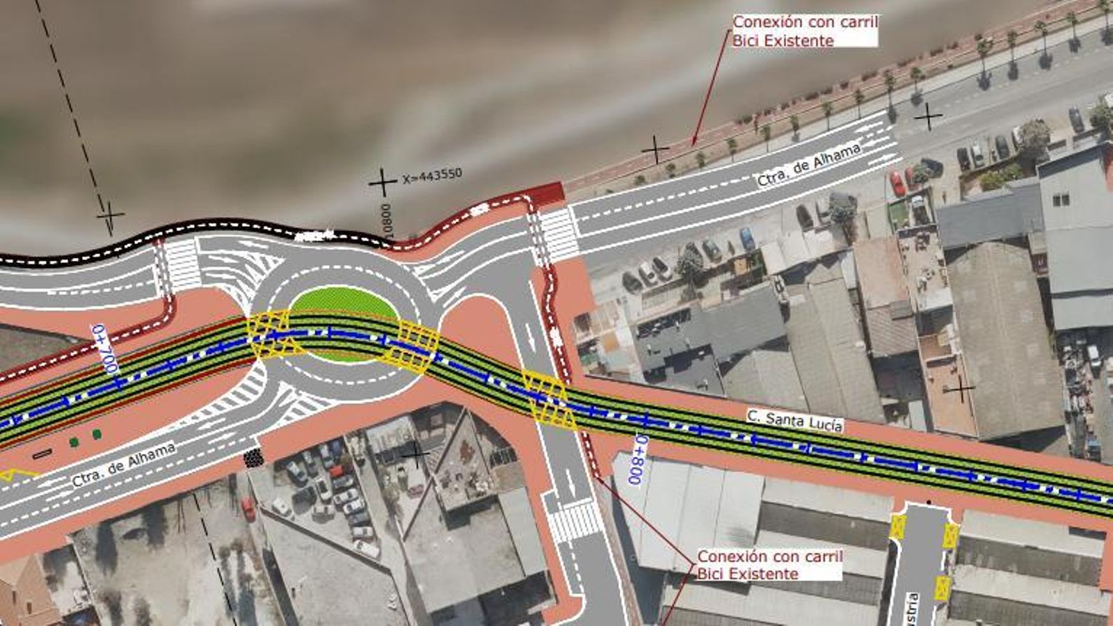 Así quedará la zona, que prolongará el recorrido de la parada San Cayetano a la parada Parque de la Paz Así quedará la zona, que prolongará el recorrido de la parada San Cayetano a la parada Parque de la Paz