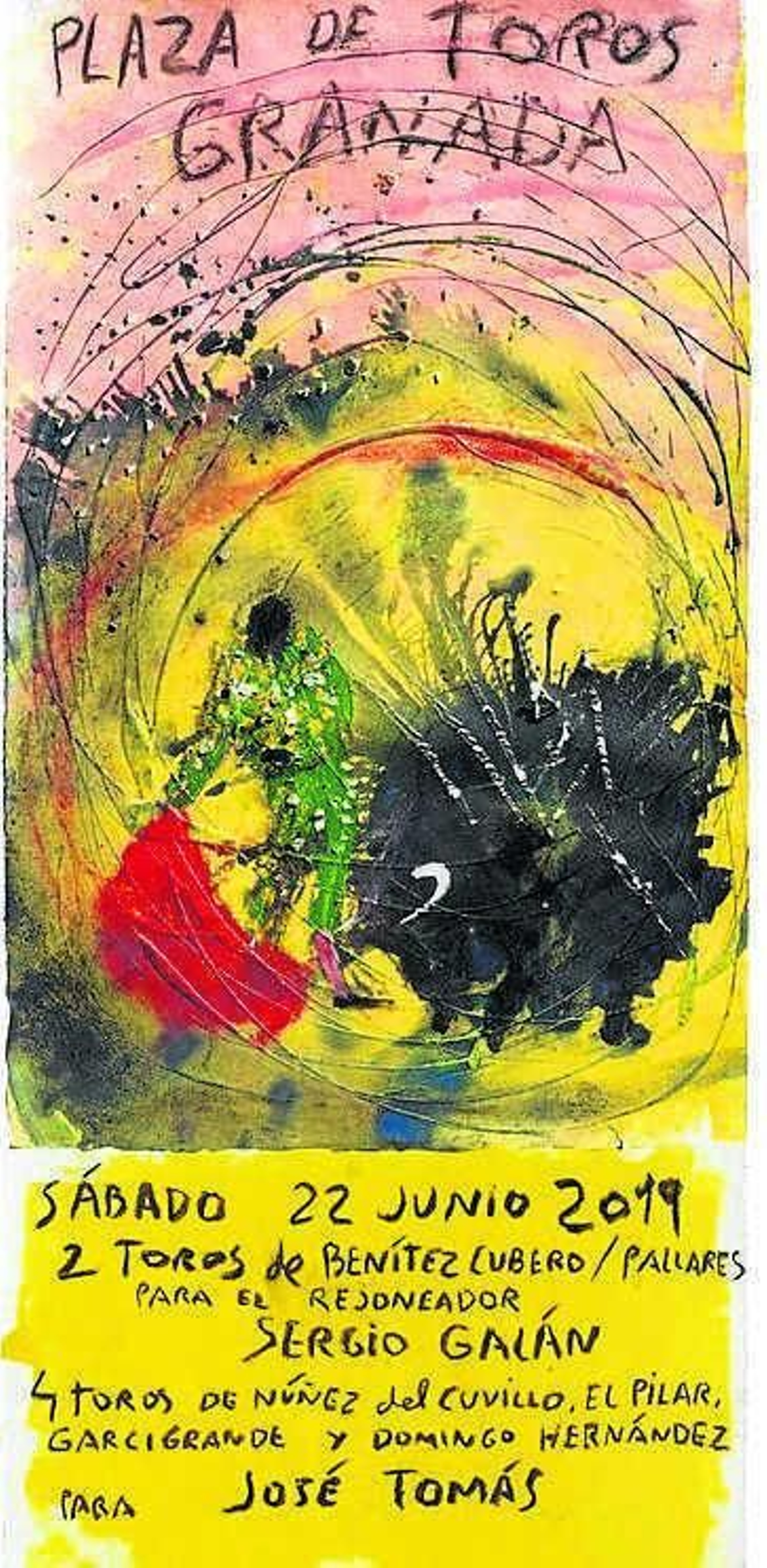 Cartel al completo de la corrida del 22 de junio