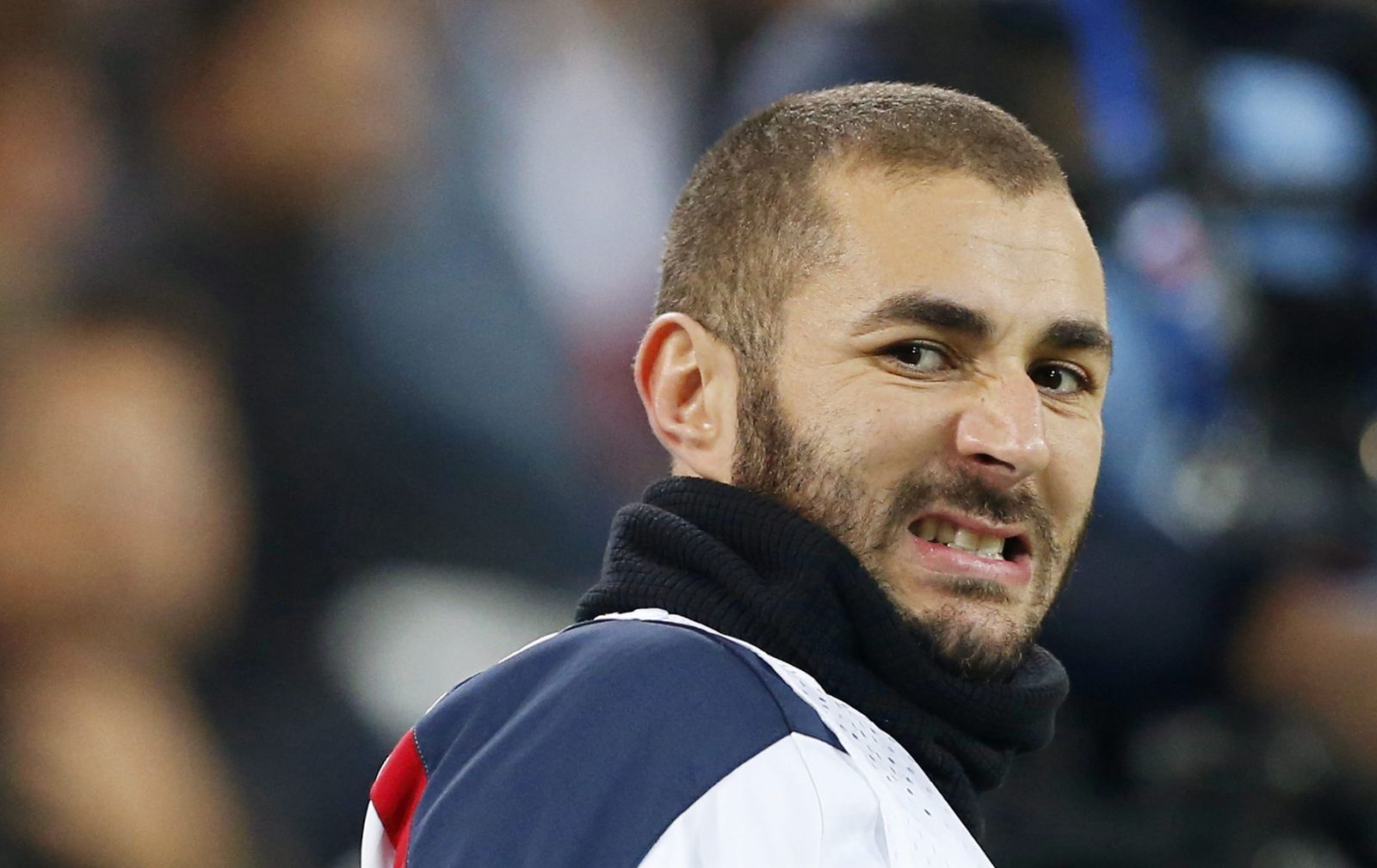 Karim Benzema, en 2015, cuando fue imputado por su presunta colaboración en el chantaje a Valbuena.
