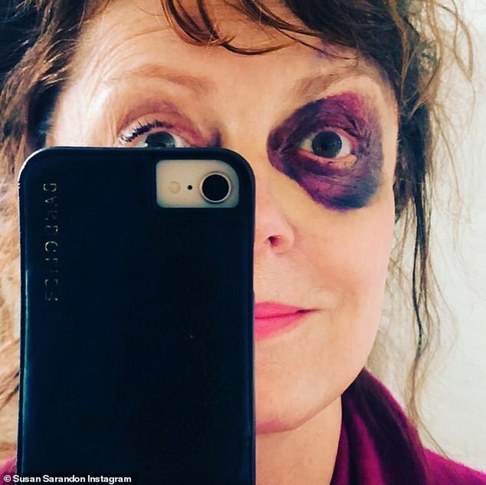 Susan Sarandon en su imagen compartida en las redes