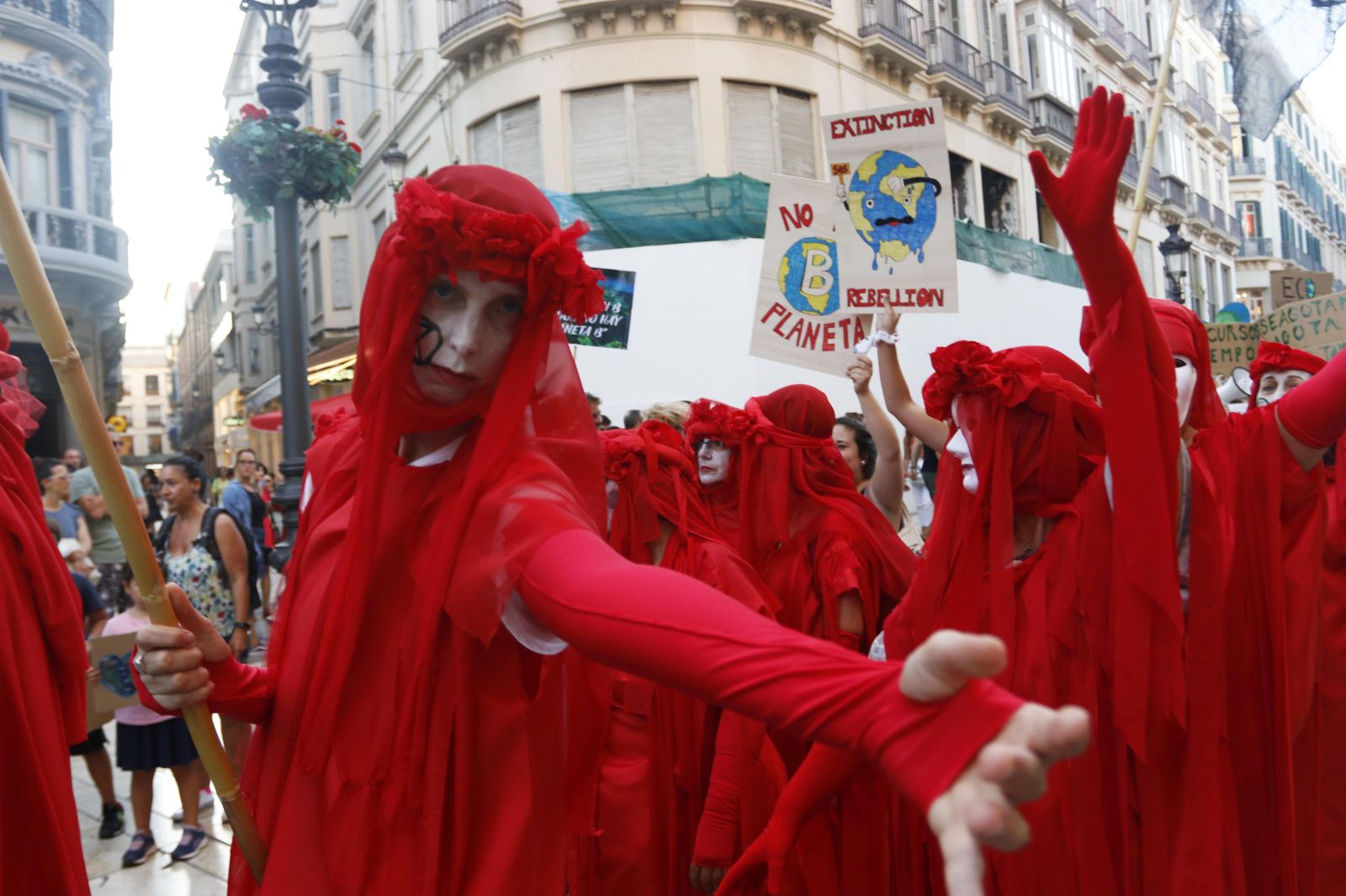 Manifestación en Málaga contra el cambio climático. Huelga Mundial por el Clima.