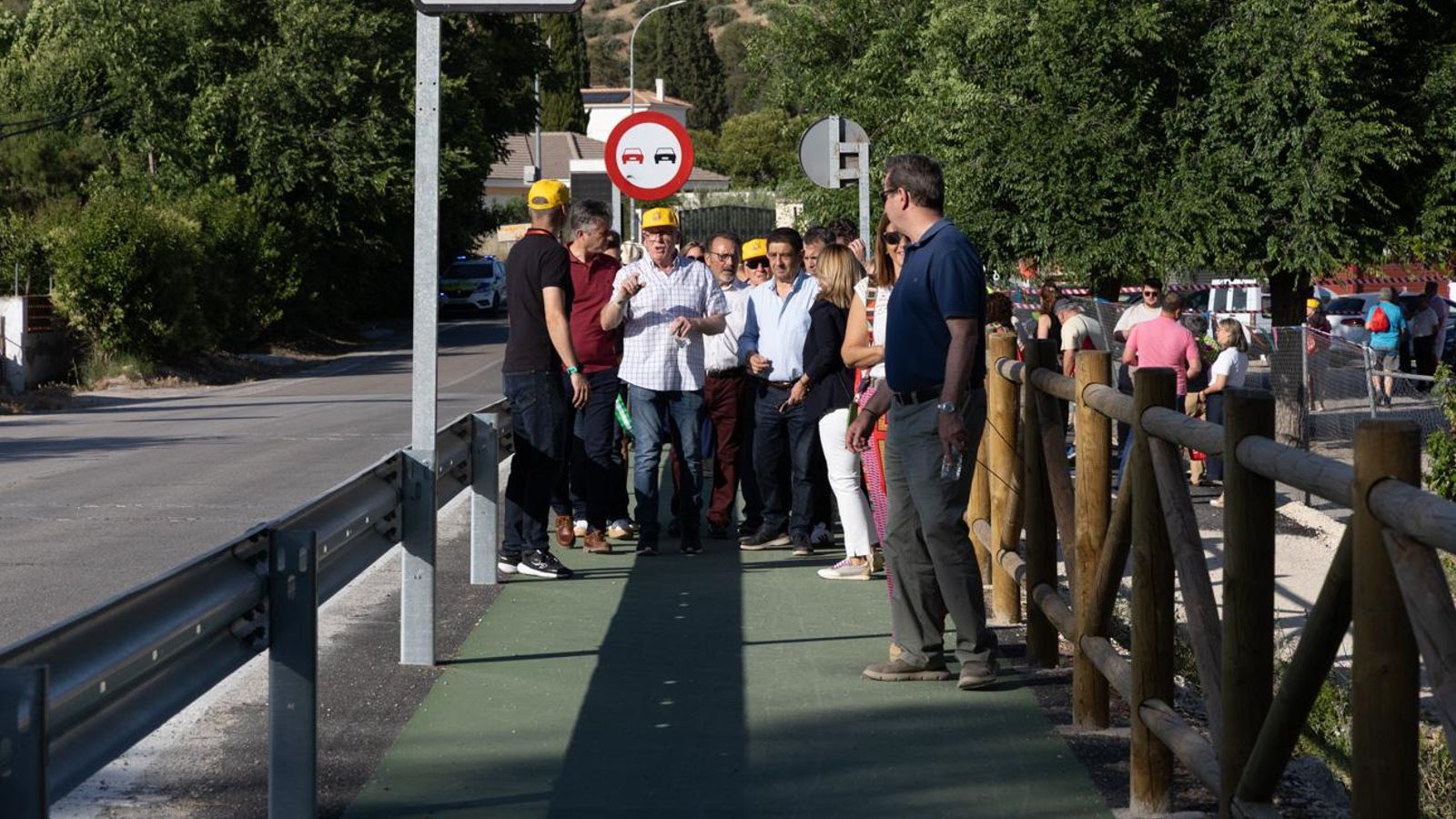Inauguración del nuevo carril peatonal de la zona residencial Puente Tablas