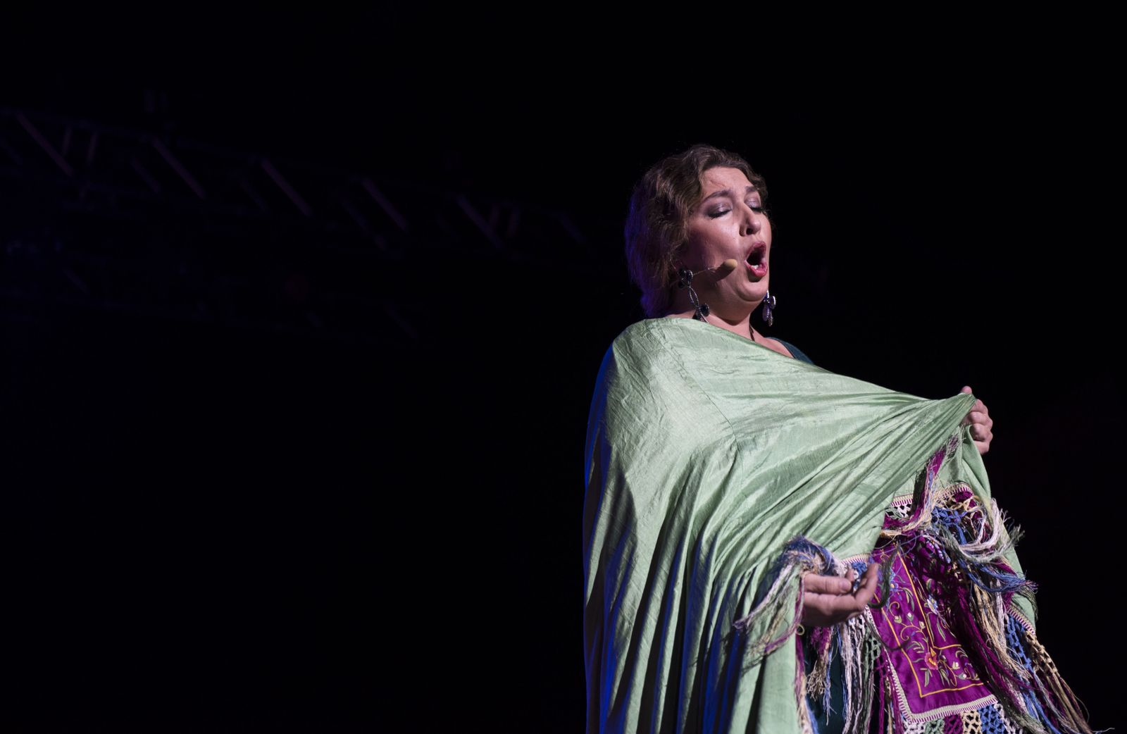 Estrella Morente, durante una actuación en Granada en diciembre de 2017.