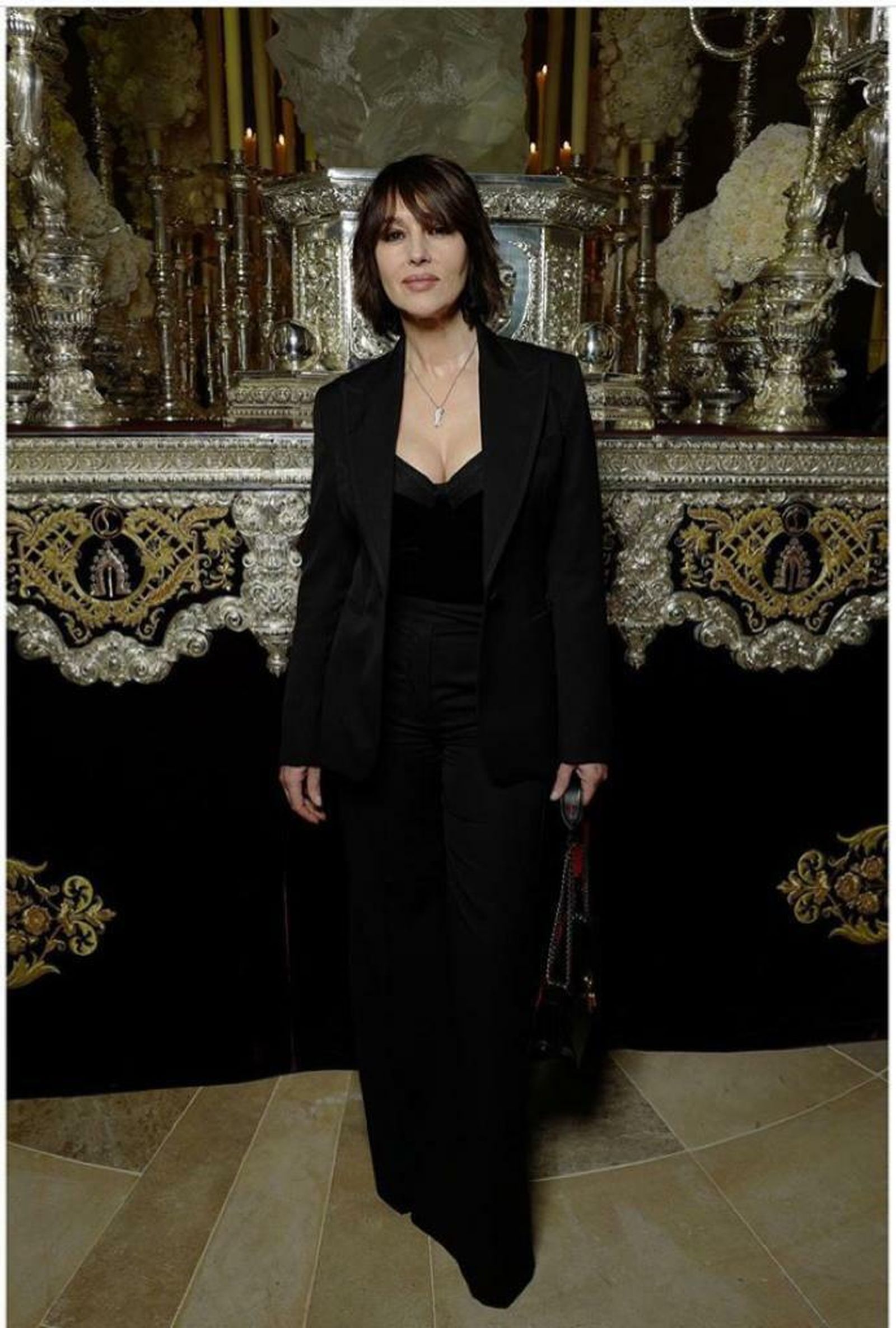 Mónica Bellucci ante el palio