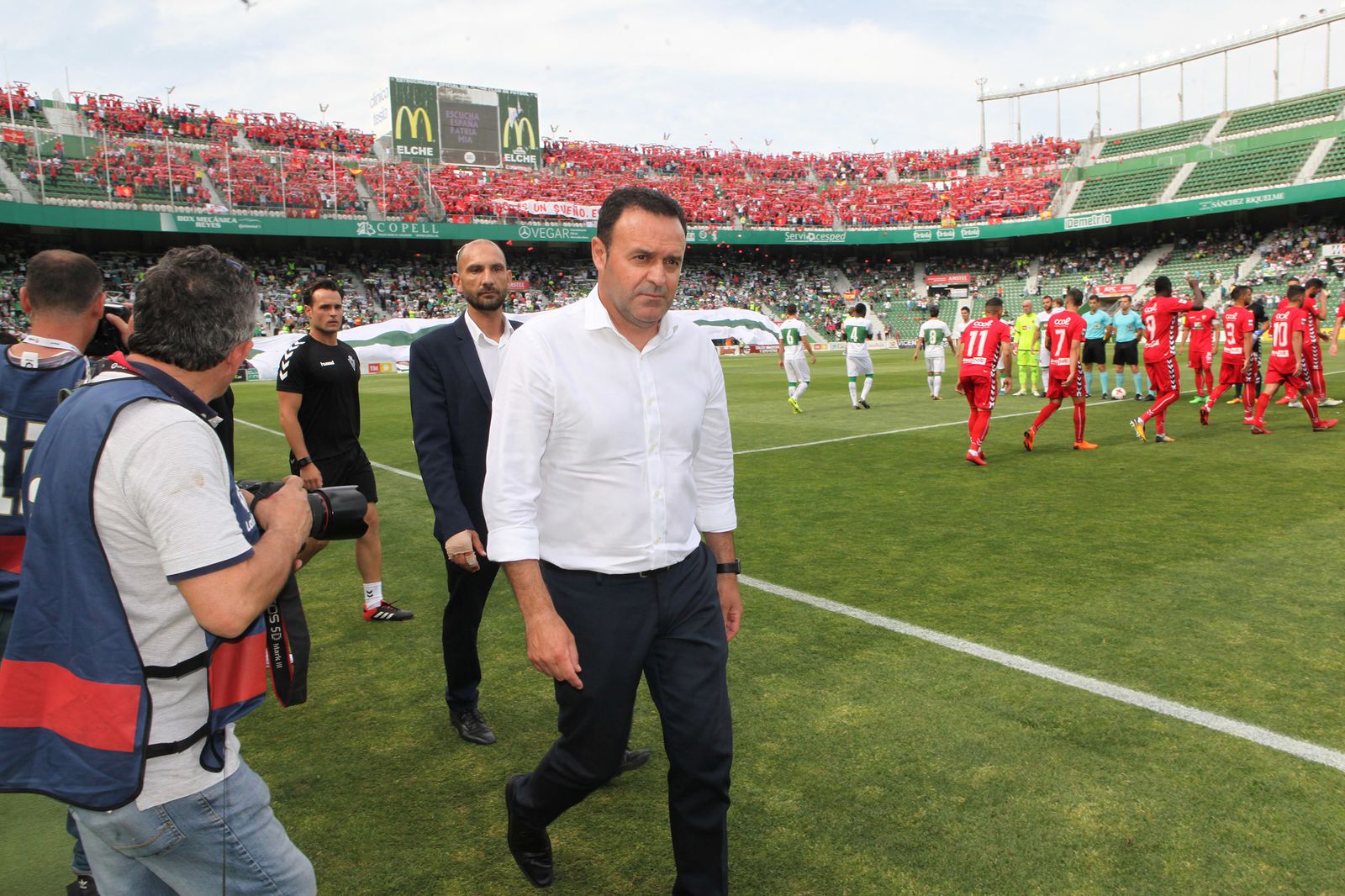 Salmerón, durante un partido con el Murcia en la pasada campaña.