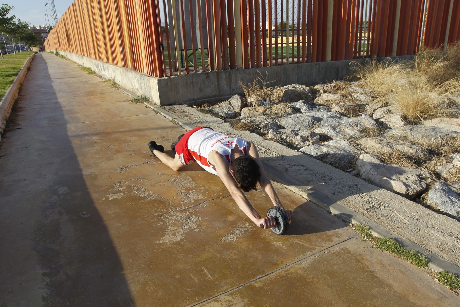 Entrenamiento del CD Atletas de Almería en el parque de Los Molinos