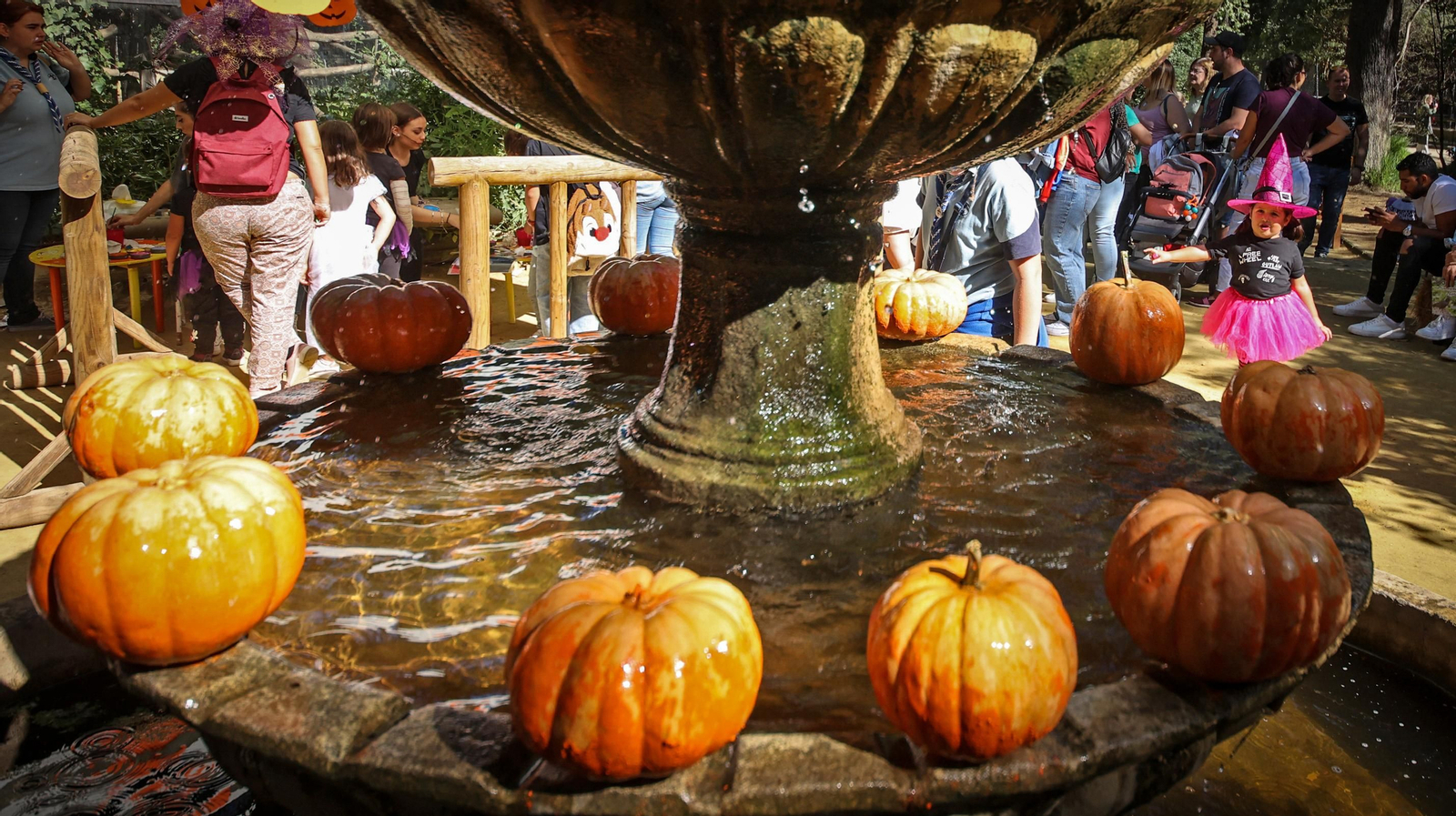 Miles de asistentes a la fiesta de Halloween en el Zoo de Jerez