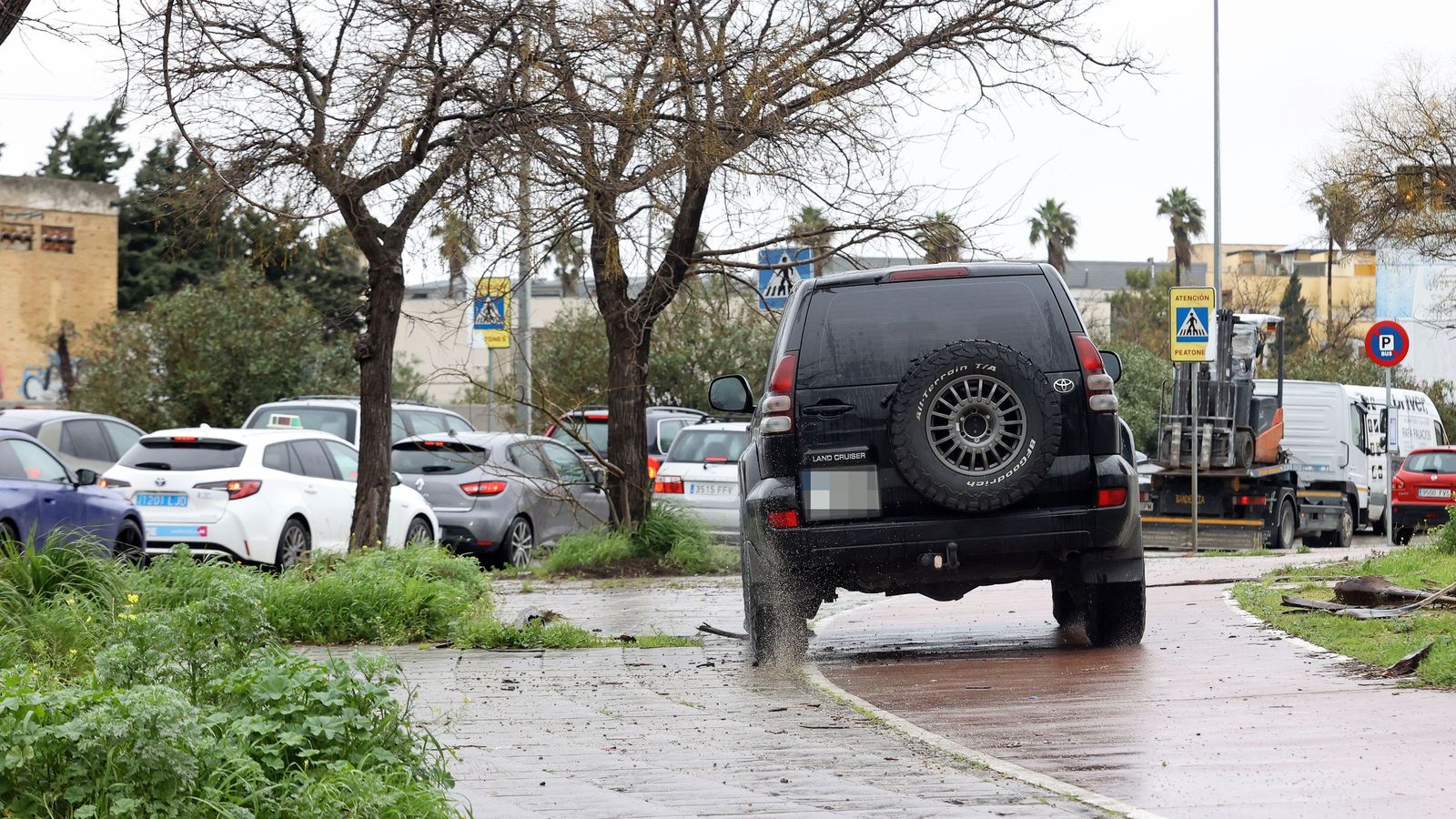 Ruta por la zona rural inundada de Jerez