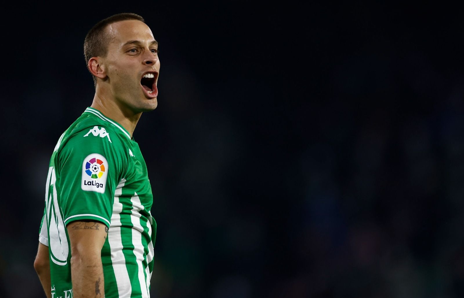 Canales celebra su gol ante el Alavés.