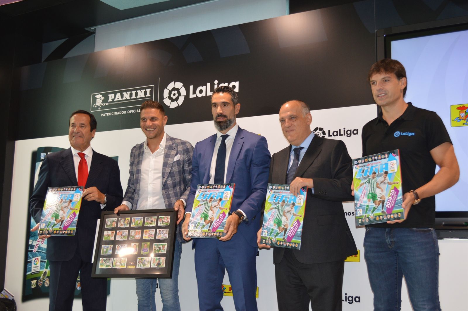 Joaquín, durante la presentación del álbum de LaLiga.