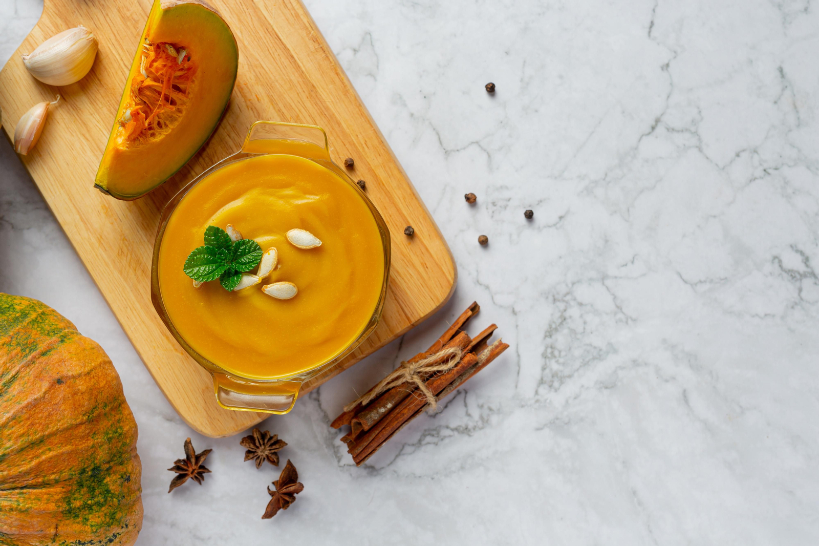 Crema de calabaza al eneldo