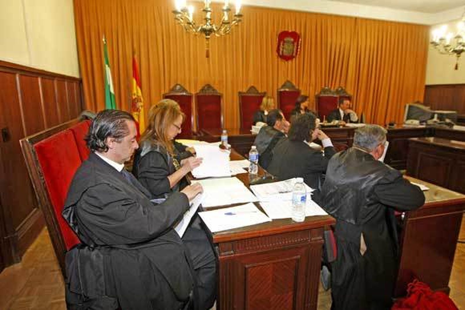 Un momento de la vista oral que se celebró en el TSJAen febrero. /Pascual