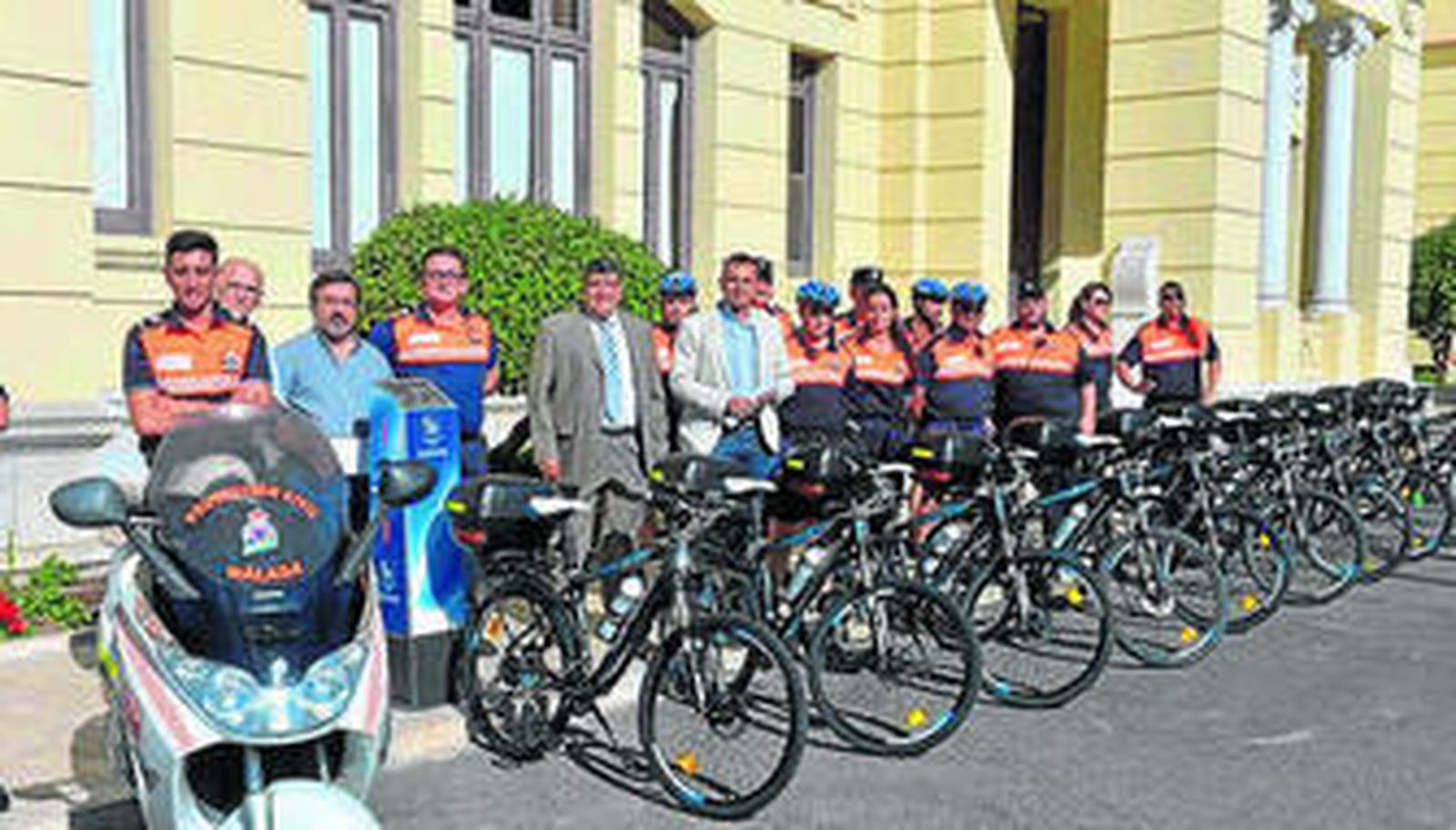 Dispositivo de bicicletas para el Real de la Feria.