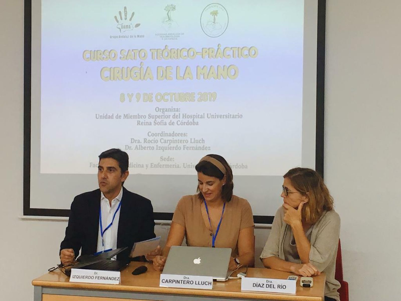 Tres de los expertos que han participado en el curso.