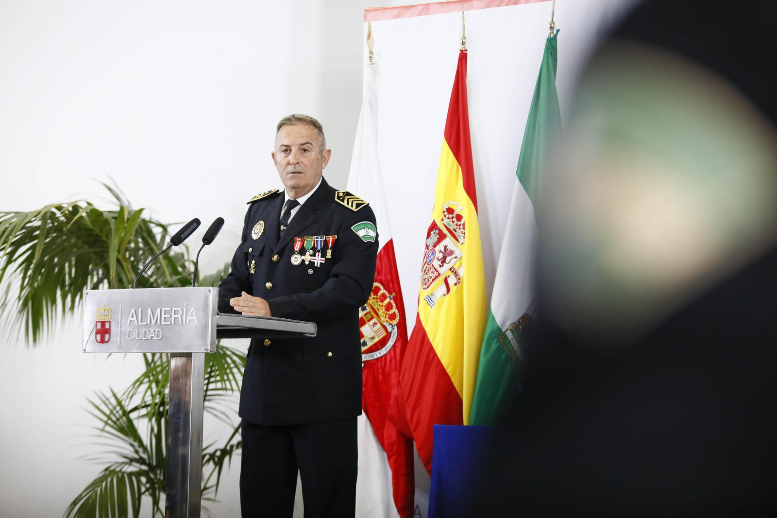 Las imágenes del acto institucional de la Policía Local de Almería con motivo de la festividad de su patrón, San Esteban