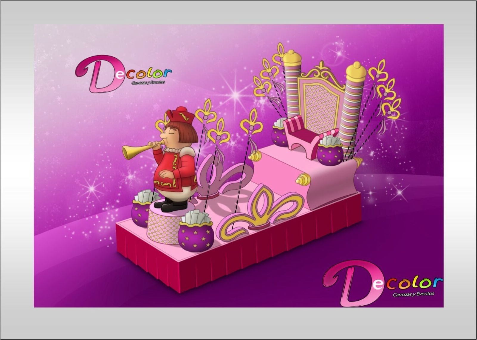 Los bocetos de las carrozas de la Cabalgta de Chiclana