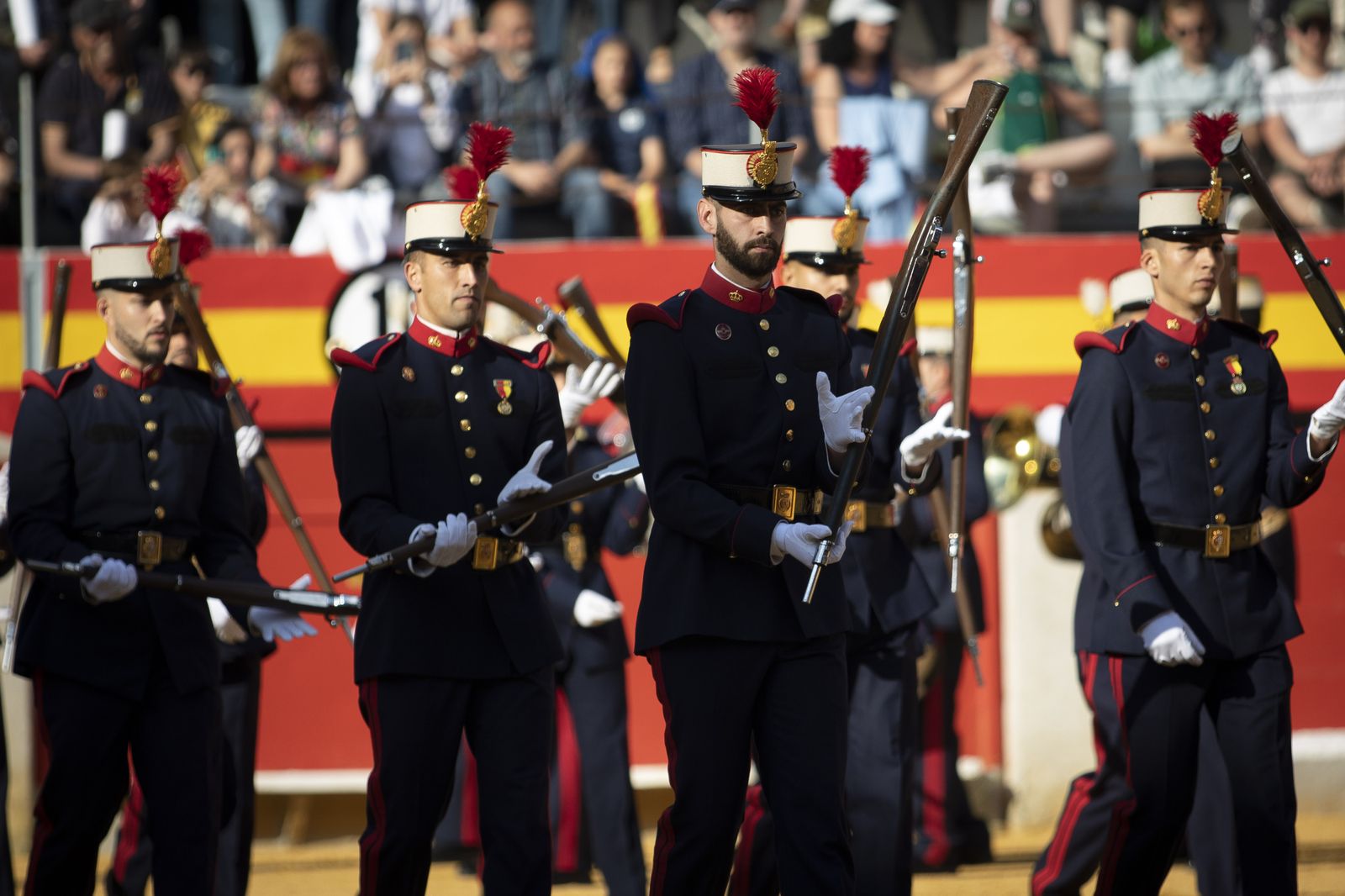 La exhibición del Ejército en la Plaza de Toros de Granada, en imágenes