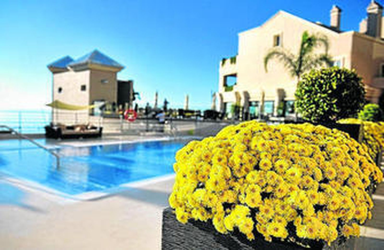 Vista del exterior del hotel.