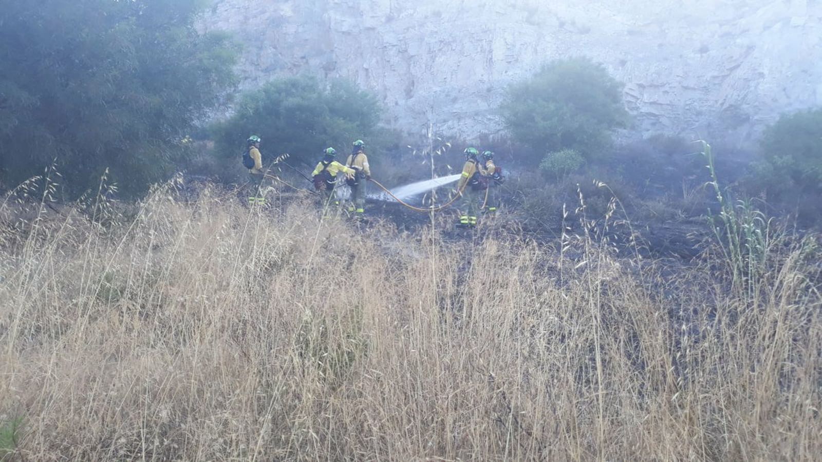 Incendio en Churriana, en el paraje Loma del Pino.