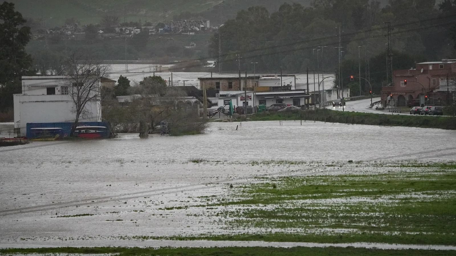 La barriada rural de La Corta en Jerez, inundada en los últimos días de lluvias intensas