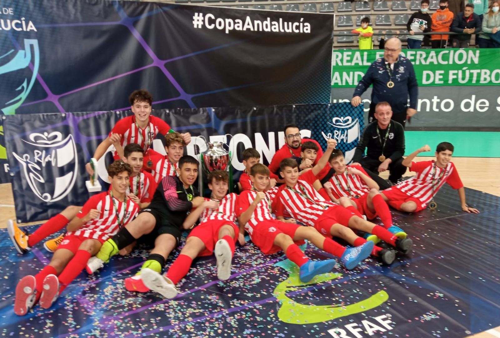 Alegría tras la victoria de Almería.