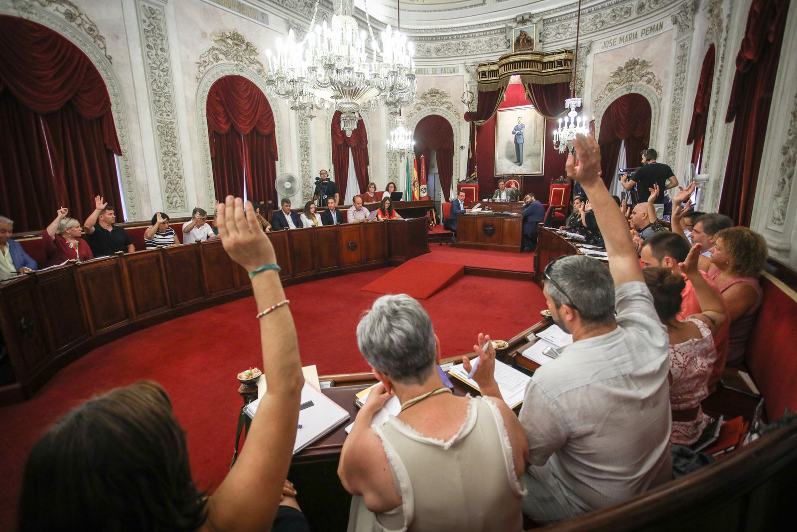 Votación en el Pleno de Organización celebrado el pasado mes de julio.