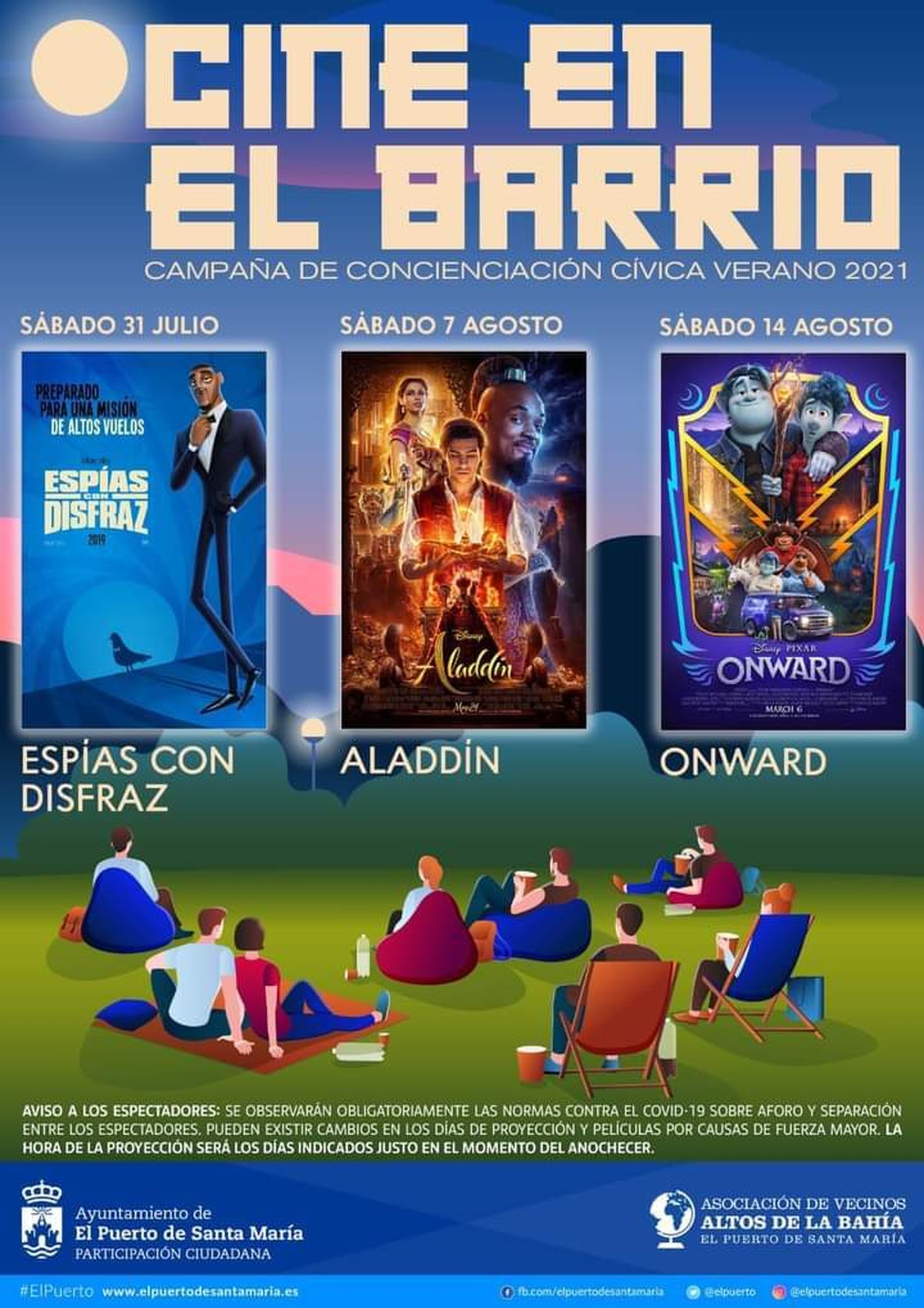 El Cine de Barrio en Altos de la Bahía se cierra hoy con la película 'Onward'.