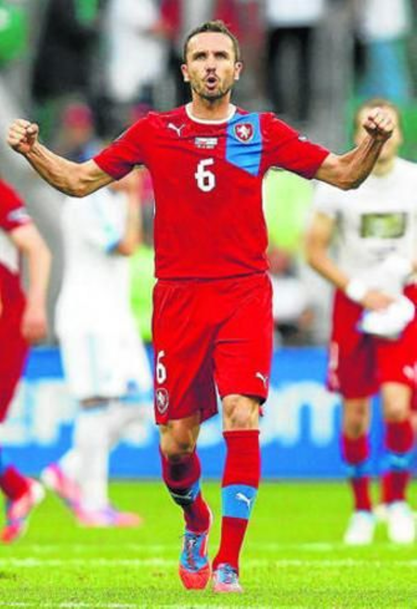 Sivok celebra la victoria de su selección ante Grecia.