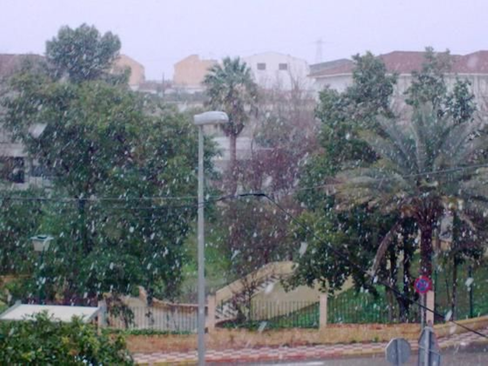 Nieve en Alcalá del Rio./ Francisco Cazorla