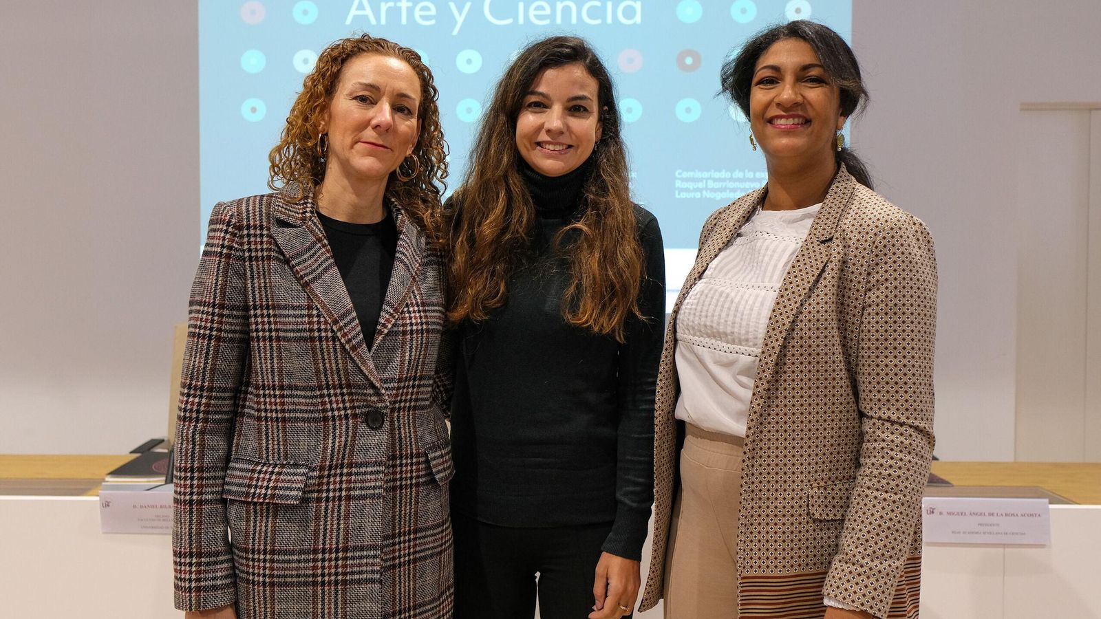 Raquel Barrionuevo, Laura Nogaledo y Alejandra Guerra, coordinadoras del Proyecto Arte y Ciencia.