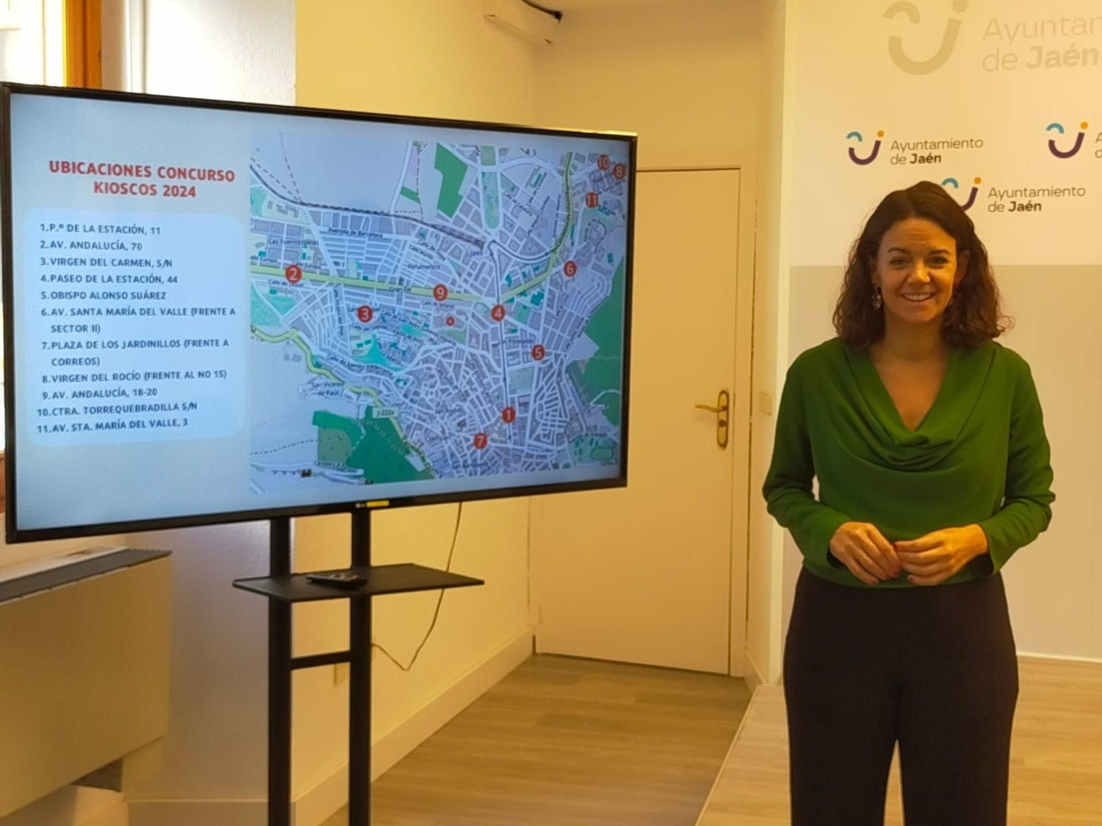 La concejala María Segovia en la presentación de la licitación.